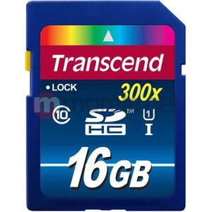 Transcend - Premium 400x - Geheugenkaart - Zwart - 16 GB - SDHC - UHS-I