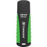 Transcend JetFlash 810 (64 GB, USB-A, USB 3.0), USB-stick, Zwart, Groen