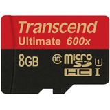 Transcend TS8GUSDHC10U1 Ultimate microSDHC, 8GB, 4K, 90MB/s, UHS-I U1, Class10 600x, MLC,Waterproof
