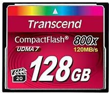 Transcend - CompactFlash 800x - 128GB - Geheugenkaart - UDMA 7