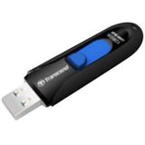 Transcend JetFlash® 790 USB-stick 128 GB Zwart, Blauw TS128GJF790K USB 3.2 Gen 2 (USB 3.1)
