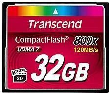 Transcend TS32GCF800 32GB | CompactFlash 800 - MLC NAND Flash chips