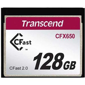 Transcend CFast 2.0 CFX650 - 128 GB Compact Flash Speicherkarte (Turbo Flash MLC, 510 MB/s) Weiß