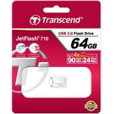 Transcend JetFlash® 710S USB-stick 64 GB Zilver TS64GJF710S USB 3.2 Gen 1 (USB 3.0)