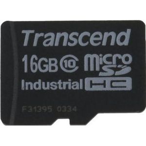 Transcend - Micro SDHC-kaart - Zwart - 16 GB - Klasse 10 - Industrieel