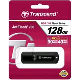 Transcend JetFlash 700 USB Stick 128GB - Zwart - USB 3.2 Gen 1