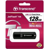 Transcend JetFlash® 700 USB-stick 128 GB Zwart TS128GJF700 USB 3.2 Gen 1 (USB 3.0)
