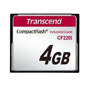Transcend CFCard 4GB Industrieel UDMA5 (CF, 4 GB), Geheugenkaart, Zwart