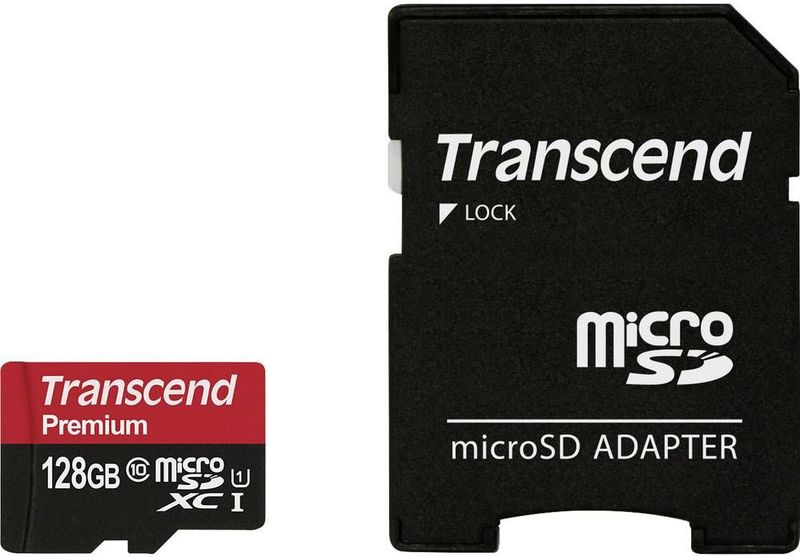 Transcend - microSDXC Geheugenkaart - 128 GB - Zwart - UHS-I