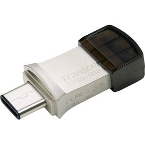 Transcend JetFlash® 890 USB-stick smartphone/tablet Zilver 32 GB USB 3.2 Gen 2 (USB 3.1), USB-C