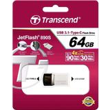 Transcend - Jetflash 890 - USB Stick - 64GB - USB 3.1 - Dubbele Connector
