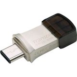 Transcend JetFlash® 890 USB-stick smartphone/tablet Zilver 64 GB USB 3.2 Gen 2 (USB 3.1), USB-C