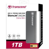 Transcend StoreJet 25C3 - 1TB - Aluminium