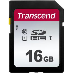 Transcend 300S - Flashgeheugenkaart - 16 GB - UHS-I U1 / Class10 - SDHC UHS-I