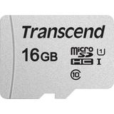 Transcend - 300S - MicroSDXC - 16GB - UHS-I Klasse 10 - Flashgeheugen