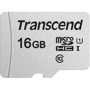 Transcend TS16GSDC300S 16GB | microSDHC I, C10, U1 microSD geheugenkaart met adapter - 95/10 MB/s