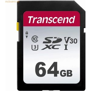 Transcend - SDXC 300S - Geheugenkaart - 64GB - Class 10 - UHS-I - U3