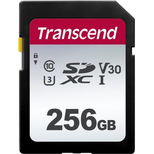 Transcend 300S - Flashgeheugenkaart - 256 GB - Video Class V30 / UHS-I U3 / Class10 - SDXC UHS-I
