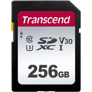 Transcend TS256GSDC300S 256GB | SDXC I, C10, U3, V30 geheugenkaart - 95/40 MB/s