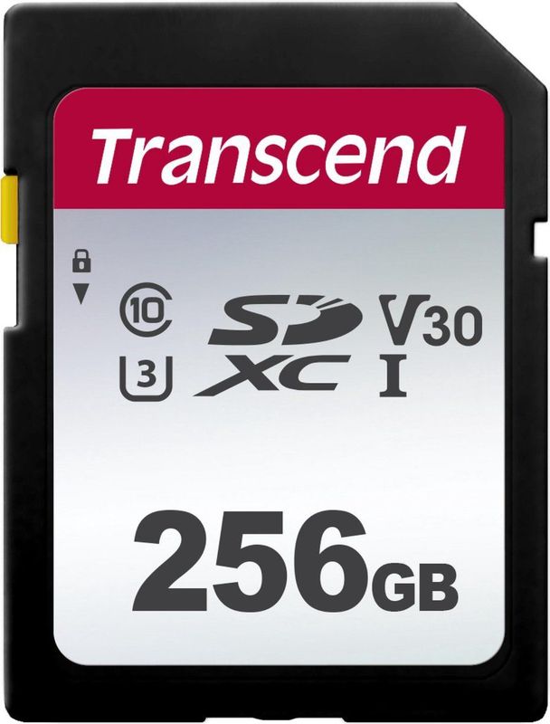 Transcend 300S - Flashgeheugenkaart - 256 GB - Video Class V30 / UHS-I U3 / Class10 - SDXC UHS-I