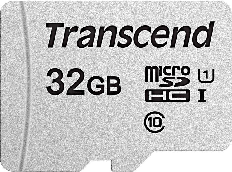 Transcend - USD300S - Geheugenkaart - Zilver - 32 GB - microSDHC - U1 - UHS-I
