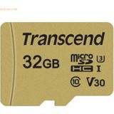 Transcend - 32GB - microSDHC Geheugenkaart - Goud - UHS-I U1
