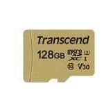 Transcend 64GB UHS-I U3 SD KAART (microSDXC, 64 GB, U3, UHS-I), Geheugenkaart, Goud