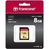 Transcend TS8GSDC500S SDHC-geheugenkaart, 8 GB, UHS-I U3 (goud)