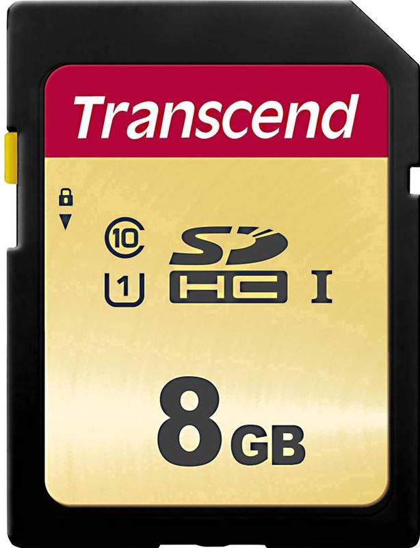 Transcend TS8GSDC500S 8GB | SDHC I, C10, U1 geheugenkaart - 95/20 MB/s