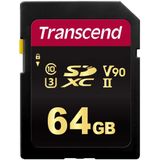 Transcend TS64GSDC700S 64GB | SDHC II, V90, C10, U3 SD geheugenkaart - 285/180 MB/s