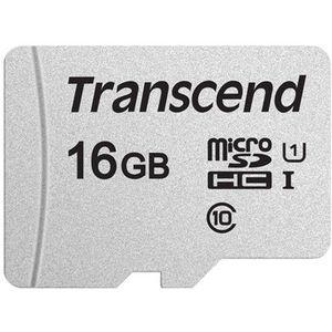 Transcend Premium 300S microSDHC-kaart 16 GB Class 10, UHS-I, UHS-Class 1 Incl. SD-adapter