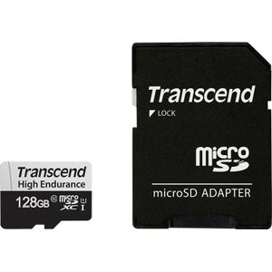 Transcend High Endurance 350V microSDXC-kaart Class 10, UHS-I Incl. SD-adapter