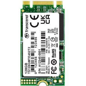 Transcend MTE452T2 - 128 GB NVMe/PCIe M.2 SSD - 2242 - Industrial