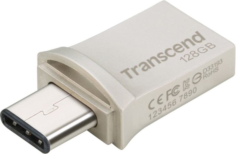 Transcend JetFlash 890 USB-stick 128 GB Zilver USB 3.2 Gen 2 USB-C