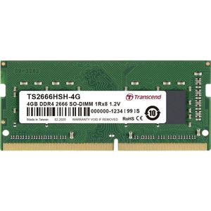 Transcend - DDR4 - RAM - Groen - 4 GB - 2666 MHz - SO-DIMM