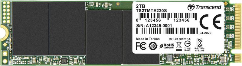 Transcend - 220S - M.2 SSD - 2 TB - NVMe PCIe 3.0 x4