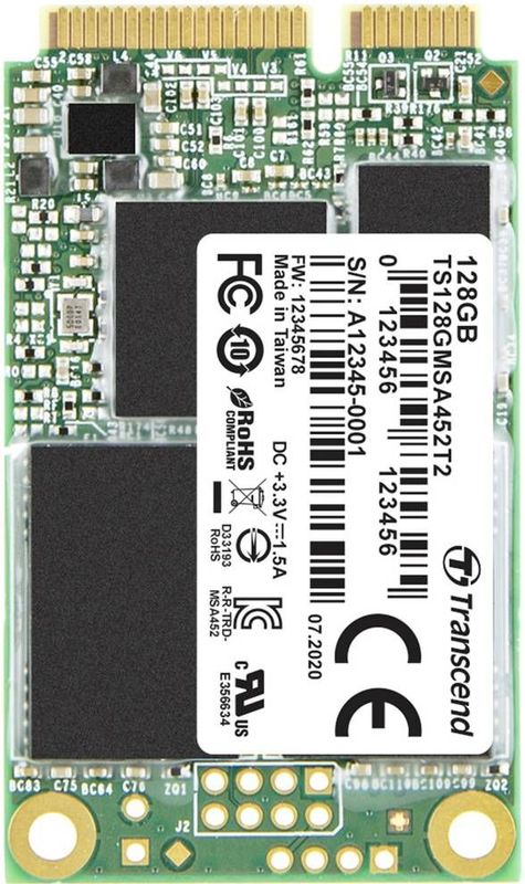 Transcend - MSA452T2 - SSD - 128 GB - mSATA - SATA III 6Gb/s