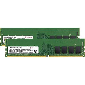 Transcend JetRAM Werkgeheugenset voor PC DDR4 32 GB 2 x 16 GB 3200 MHz 288-pins DIMM JM3200HLE-32GK