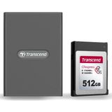 Transcend RDE2 Externe geheugenkaartlezer USB 3.2 Gen 2, SD Grijs