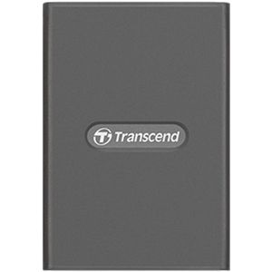 Transcend RDE2 (USB 3.2 Gen 2), Geheugenkaartlezer, Grijs