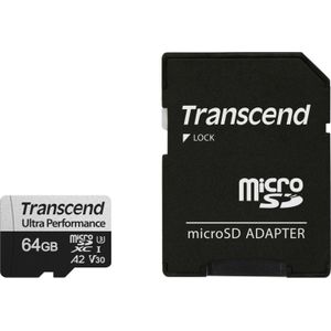 Transcend - SD microSD-kaart - 64 GB - Zwart - U3 - UHS-I