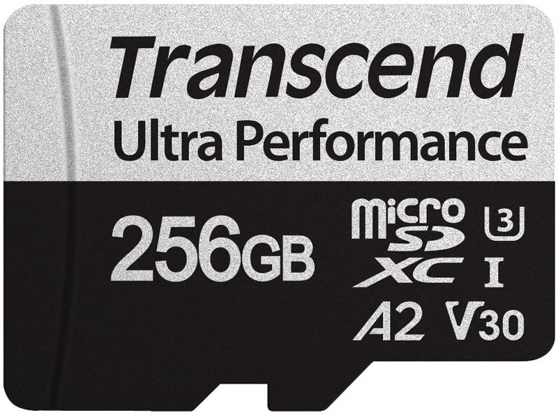 Transcend - 340S - Geheugenkaart - 256GB - MicroSDXC - A2 Snelheidsklasse