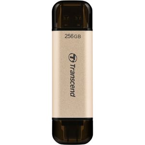 Transcend JetFlash 930C (256 GB, USB A, USB C, USB 3.1), USB-stick, Goud