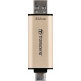 Transcend JetFlash 930C USB-stick 512 GB Goud TS512GJF930C USB 3.2 Gen 1, USB-C