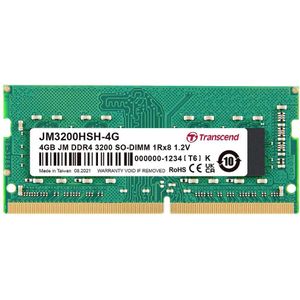 Transcend JetRAM Werkgeheugenmodule voor laptop DDR4 4 GB 1 x 4 GB Non-ECC 3200 MHz 260-pins SO-DIMM CL22 JM3200HSH-4G