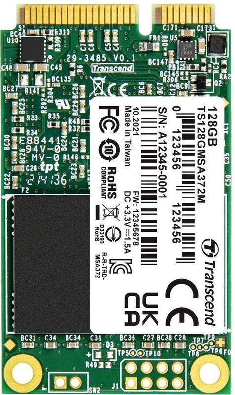 Transcend - MSA372M - SSD - 128 GB - mSATA - SATA III 6Gb/s