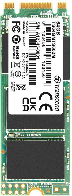 Transcend - MTS602M - SSD - 64GB - M.2 2260 - SATA3