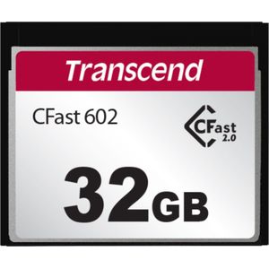 Transcend 32GB CFAST KAART SATA3 MLC WD-15 (CFast, 32 GB), Geheugenkaart, Zwart