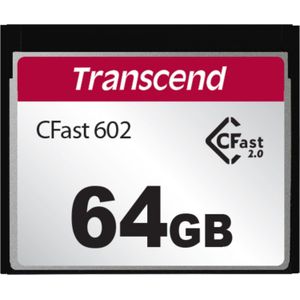 Transcend 64GB CFAST KAART SATA3 MLC WD-15 (CFast 2.0, 64 GB), Geheugenkaart, Zwart