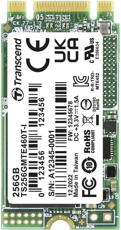 Transcend MTE460T-I - Interne M.2 PCIe NVMe SSD - 256 GB - 2242
